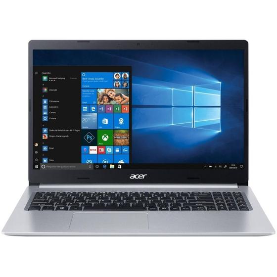 Imagem de Notebook i5 Acer Aspire 5 8GB 256GB 15,6 Windows 10 Prata