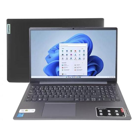 Notebook - Lenovo 82md000abr I3-1115g4 3.00ghz 4gb 256gb Ssd Intel Hd Graphics Windows 11 Home Ideapad 3 15,6" Polegadas