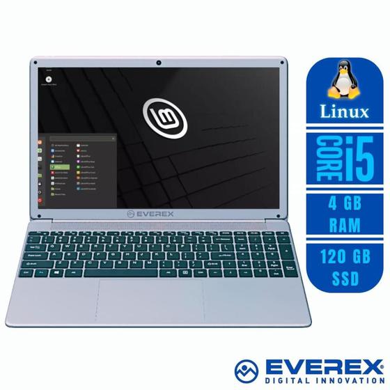 Notebook Intel Core i5, Tela 15.6” Full HD IPS, 4GB, 120 SSD e Linux ...