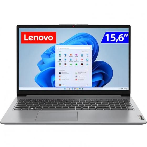 Imagem de Notebook Lenovo IdeaPad 1 i3 W11 4GB 256GB SSD 15.6 Polegadas 82VY000TBR
