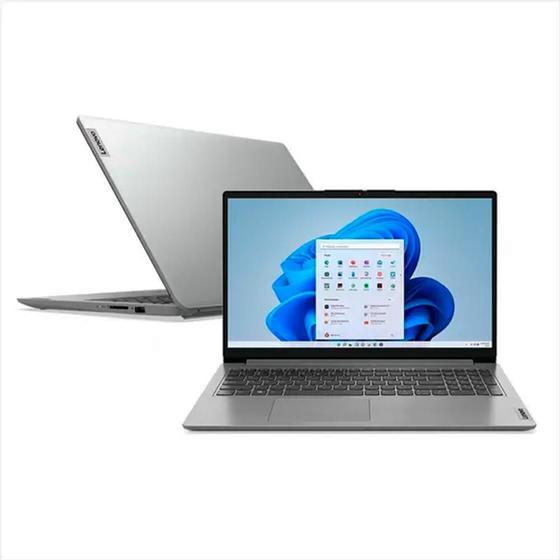 Notebook - Lenovo 82vy000pbr I7-1255u 3.50ghz 12gb 512gb Ssd Intel Iris Xe Graphics Windows 11 Home Ideapad 1i 15,6" Polegadas