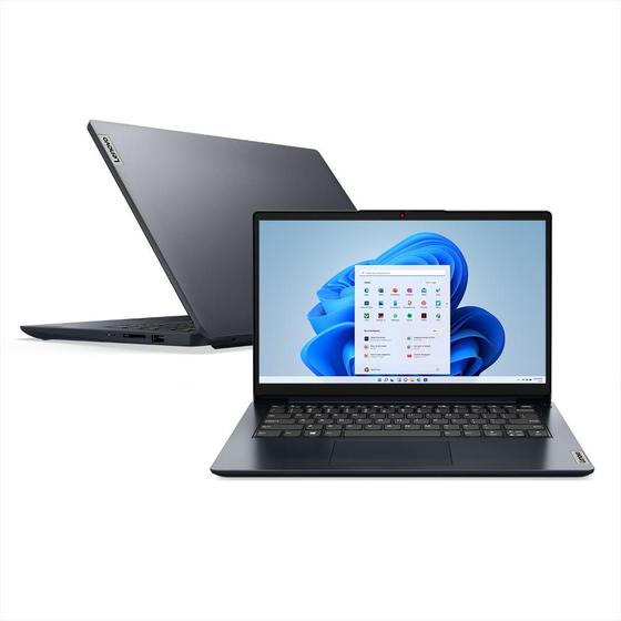 Notebook - Lenovo 83af0000br I3-1215u 3.30ghz 4gb 256gb Ssd Intel Hd Graphics Windows 11 Home Ideapad 1i 14