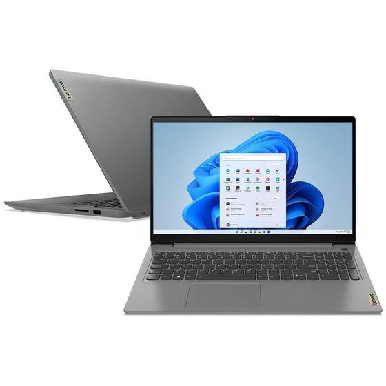 Imagem de Notebook Lenovo IdeaPad 3i, Tela de 15.6", Intel Core i5, Windows 11, SSD 256GB, 8GB RAM, Cinza