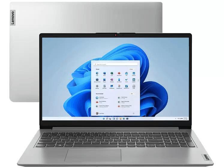 Imagem de Notebook Lenovo IdeaPad, Intel Celeron N4020, Tela 15.6" HD, 4GB, 128GB SSD, Windows 11, Cinza, Com Office 365 - 82VX0001BR