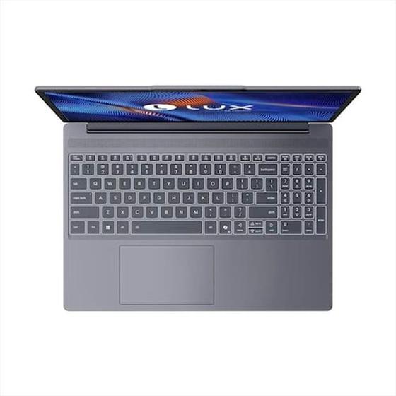 Vista lateral do Notebook Lenovo IdeaPad Slim 3 em Luna Grey