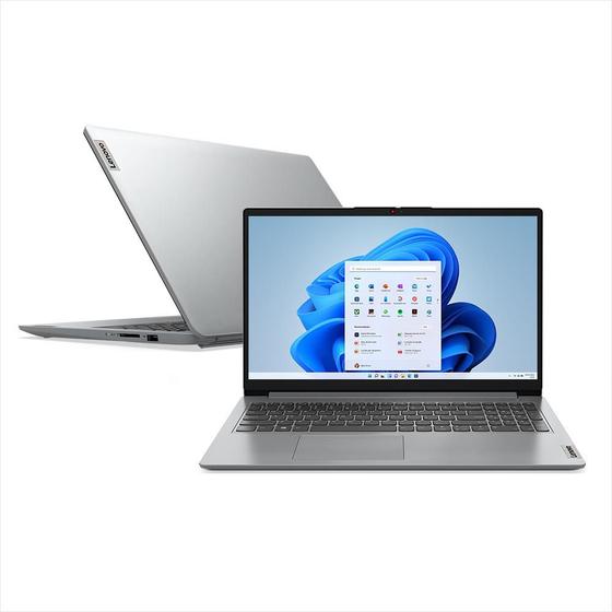 Notebook - Lenovo 82x5000abr Amd Ryzen 3 7320u 2.40ghz 8gb 256gb Ssd Amd Radeon 610m Windows 11 Home Ideapad 1 15,6" Polegadas
