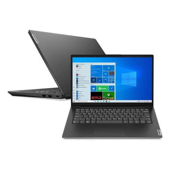 Notebook - Lenovo 82ul0014br I5-1235u 3.30ghz 8gb 256gb Ssd Intel Iris Xe Graphics Windows 11 Home V14 14" Polegadas