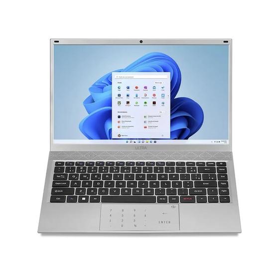 Notebook - Multilaser Ub440 I3-10110u 1.00ghz 4gb 120gb Ssd Intel Hd Graphics Windows 11 Home Ultra 14 Polegadas