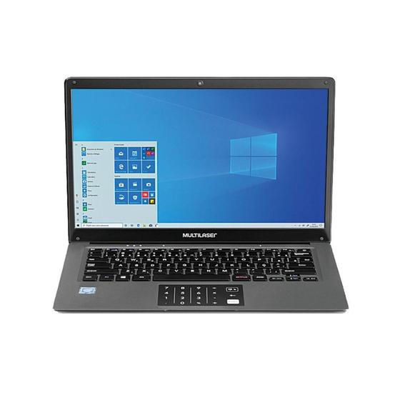 Imagem de Notebook Multilaser Legacy Clo ud Cinza 14,1 HD Atom Z8350 64GB 2GB Win10 H - PC134