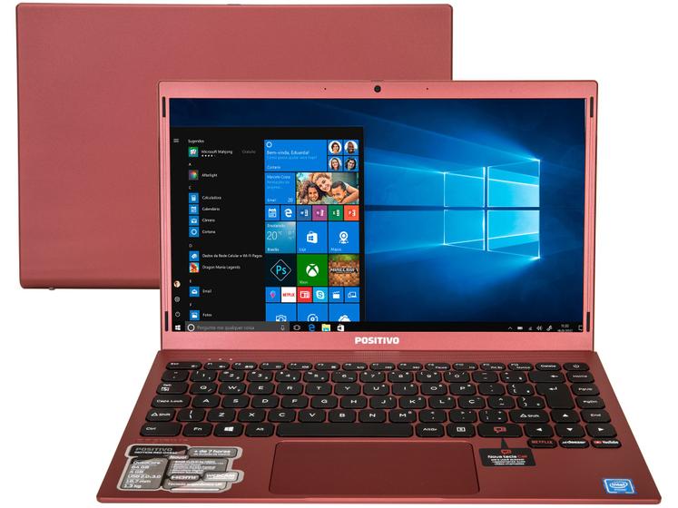 Notebook - Positivo Q464c Atom X5-z8350 1.44ghz 4gb 64gb Ssd Intel Hd Graphics Windows 10 Home Motion 14" Polegadas