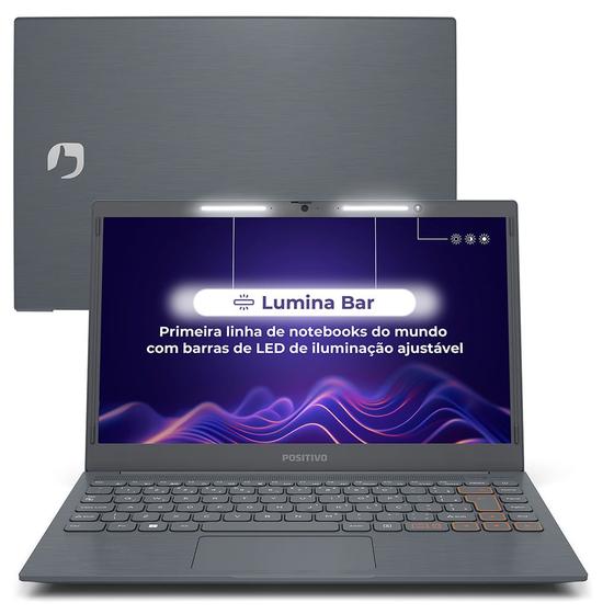 Notebook Positivo Vision C14 Intel Celeron Linux 4GB 128GB eMMC 14” HD Lumina BAR Cinza Imagem de Notebook Positivo Vision C14 Intel Celeron Linux 4GB 128GB eMMC 14” HD Lumina BAR Cinza