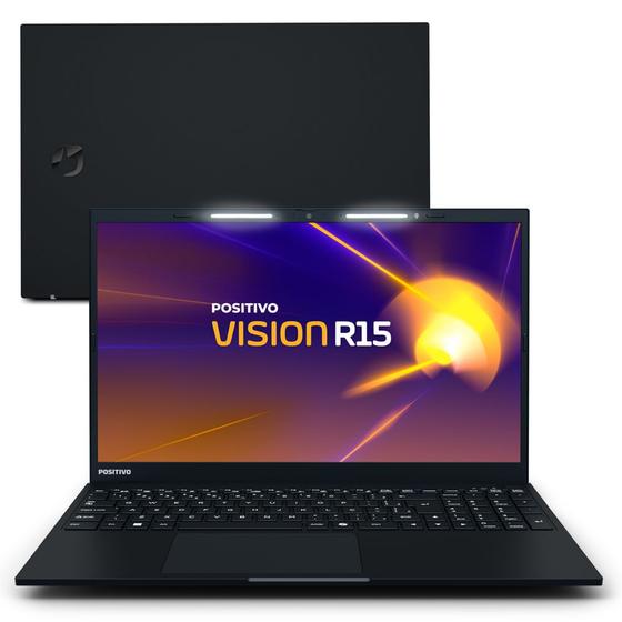 Notebook Positivo Vision R15 AMD Ryzen 5-5500U Linux 16GB RAM 512GB SSD 15.6” IPS Full HD Lumina Bar - Preto Imagem de Notebook Positivo Vision R15 AMD Ryzen 5-5500U Linux 16GB RAM 512GB SSD 15.6” IPS Full HD Lumina Bar - Preto