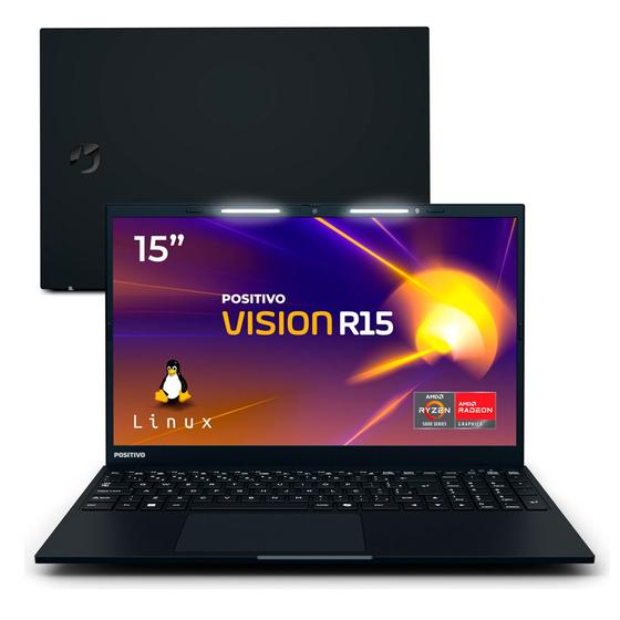 Notebook Positivo Vision R15 AMD Ryzen 5500U 8gb 256gb Ssd Linux 15,6" Menor preço em Notebook Positivo Vision R15 AMD Ryzen 5500U 8gb 256gb Ssd Linux 15,6"