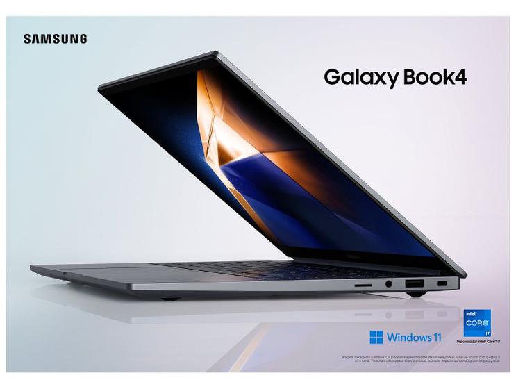 Notebook Samsung Galaxy Book4 Intel Core 5 8GB 512GB SSD 15,6
