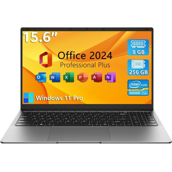 Imagem de Notebook TPV 15.6" - Windows 11 Pro, 8GB RAM, 256GB SSD, Celeron N4000