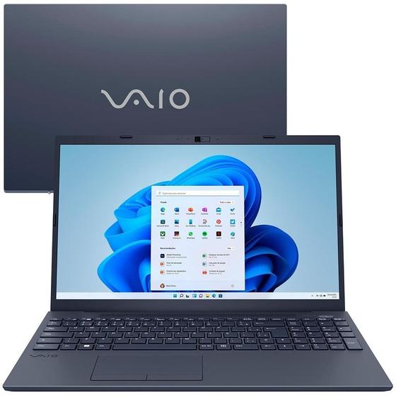 Imagem de Notebook VAIO FE15, Intel Core i5, 16GB, 512GB SSD, Intel Iris Xe, 15.6" FHD Antirreflexo, 60Hz, W11 Home - Cinza, VJFE54F11X-B2621H