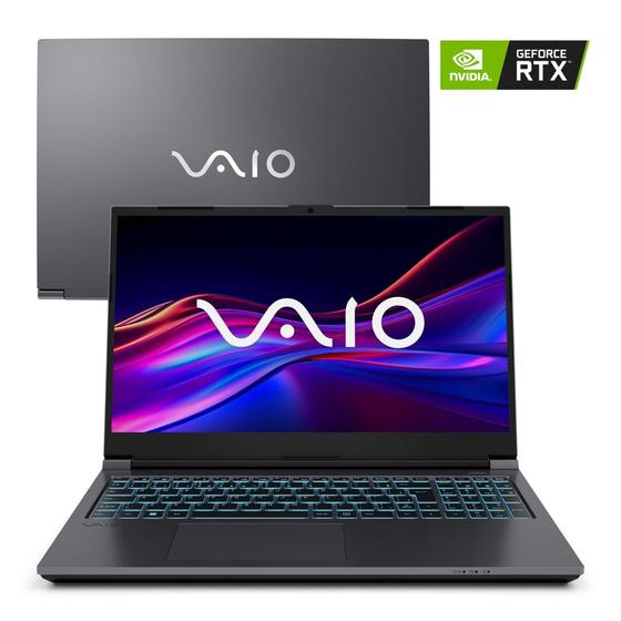 Imagem de Notebook VAIO FH15 Intel Core i7-12650H Shell Efi GeForce RTX 3050 32GB RAM 1TB SSD 15.6"FullHD - Cinza Escuro