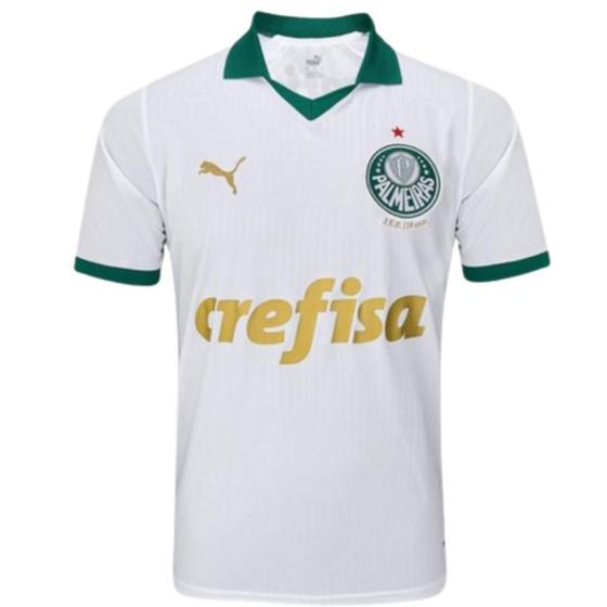 Nova Camisa Palmeiras II 24/25 Torcedor Masculina - Branco Menor preço em Nova Camisa Palmeiras II 24/25 Torcedor Masculina - Branco