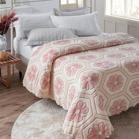 Imagem de Nova Colcha Queen Baunilha com Relevo - Conforto e Estilo
