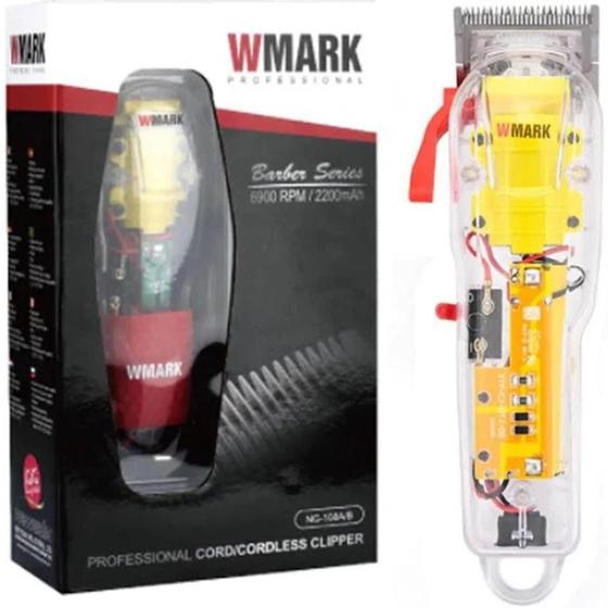 Nova Máquina Profissional de Corte De Cabelo WMark NG 108A Com Led Cordless Menor preço em Nova Máquina Profissional de Corte De Cabelo WMark NG 108A Com Led Cordless