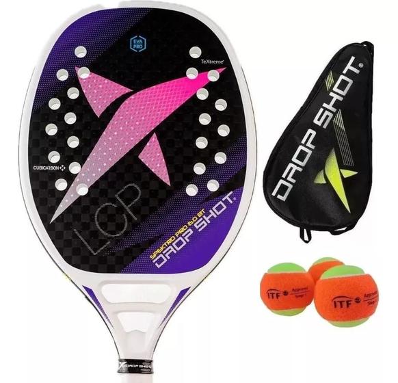 Imagem de Nova Raquete Beach Tennis Drop Shot Spektro Pro 6.0 2024 12k