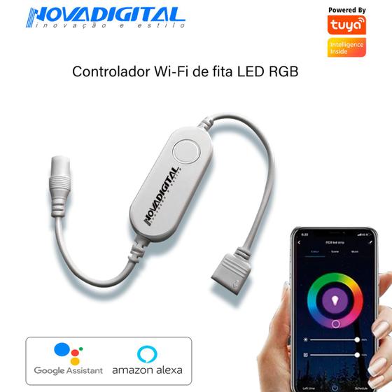 NovaDigital Controlador Wi-Fi para Fita de LED RGB 12V Garantia 1Ano Menor preço em NovaDigital Controlador Wi-Fi para Fita de LED RGB 12V Garantia 1Ano