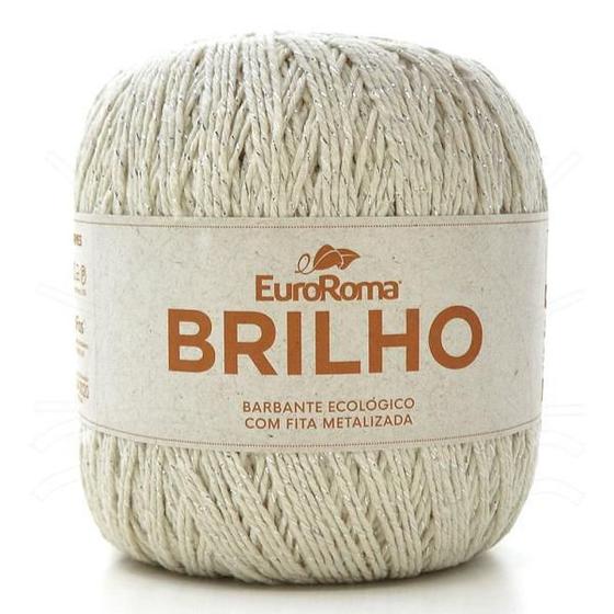 Imagem de Novelo Euroroma Brilho Ouro 4/6 - 400G - 406 M / Branco