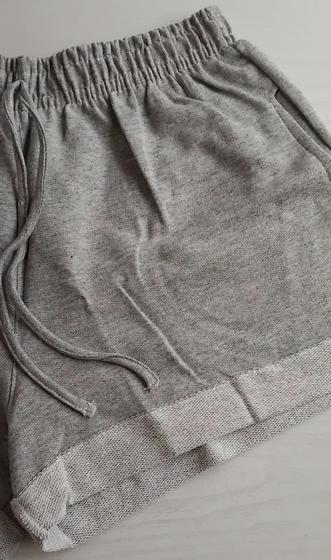 Imagem de Novidade! Bermuda Shorts feminino moletom com bolso plus size moda grande