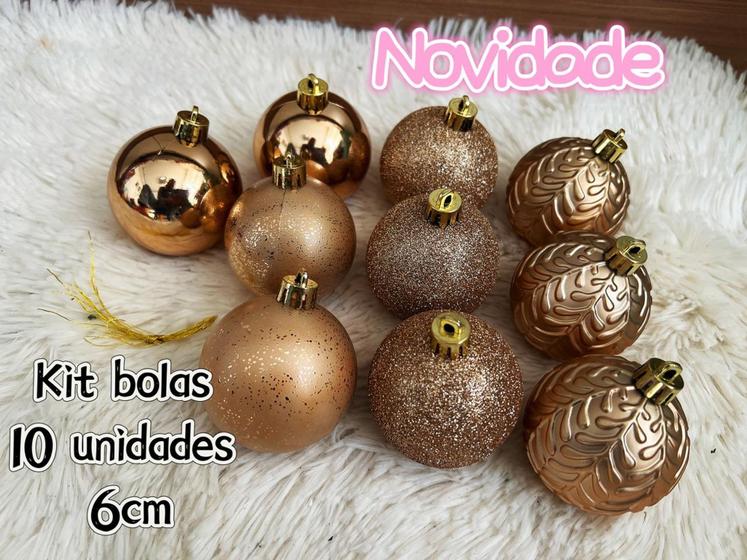 Imagem de Novidade Kit 10 Bolas Branco Ou Preto De Natal  6CM  Decoração Árvore(NTB-82024)