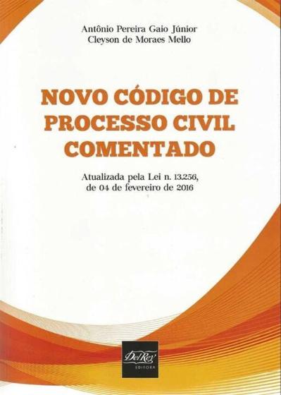 Imagem de Novo código de processo civil comentado - DEL REY