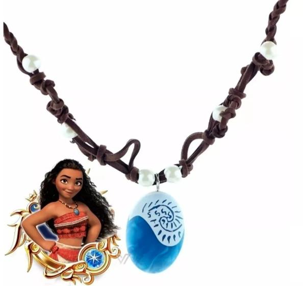 Imagem de Novo Colar Pingente Moana De Pedra Disney Colar Cosplay Moana