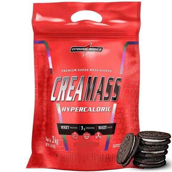 Imagem de Novo Hipercalórico Integralmédica Creamass 3kg Carboidratos Proteínas e 3g de Creatina