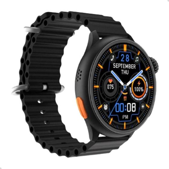 Imagem de Novo Relógio Inteligente De Tela  Hw3 Ultra Max Sport Luxo 2 Pulseiras Silicone e Couro