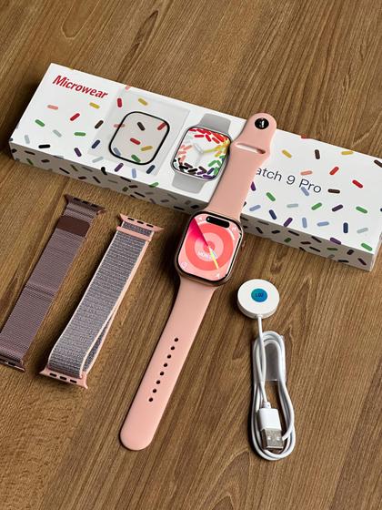 Novo Relógio Smartwatch W29 Pro Series 9 Modelo 2024 Original + 2 Pulseiras Menor preço em Novo Relógio Smartwatch W29 Pro Series 9 Modelo 2024 Original + 2 Pulseiras