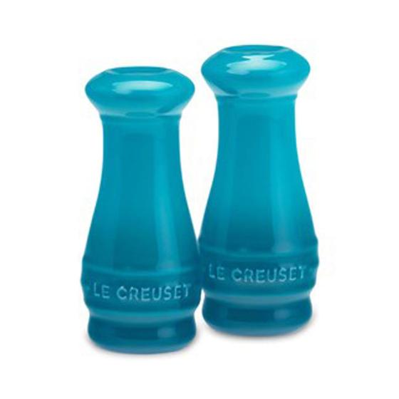 Imagem de Novo Saleiro e Pimenteiro Azul Caribe Le Creuset