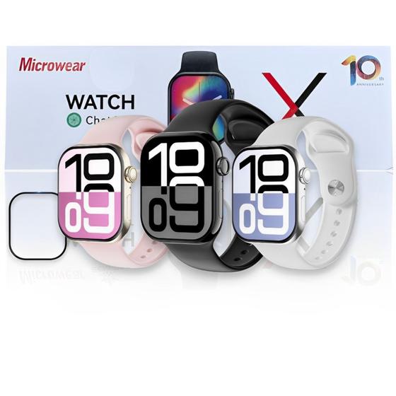 Imagem de Novo Smartwatch Watch X Série 10 Amoled Nfc Chatgpt Original 2025 + Película