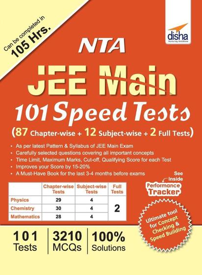 NTA JEE Main 101 Speed Tests (87 Chapter-wise + 12 Subject-wise + 2 ...