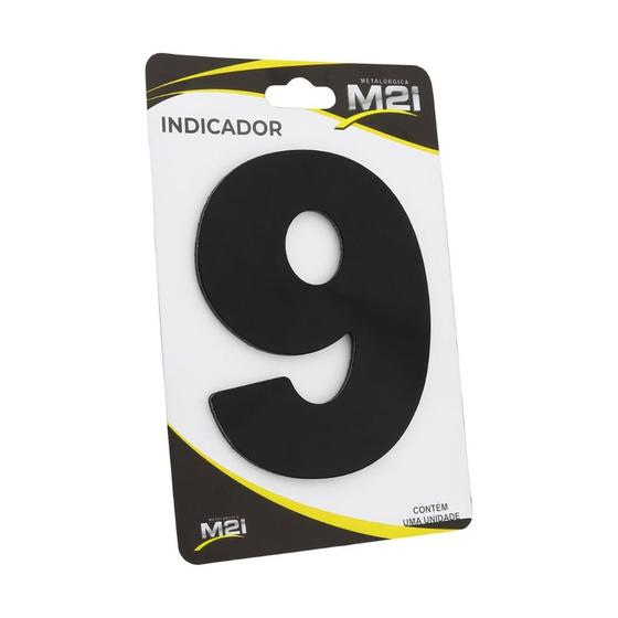 Imagem de Número 9 para casa residência fachada porta numero endereço Cor Preto cod 21