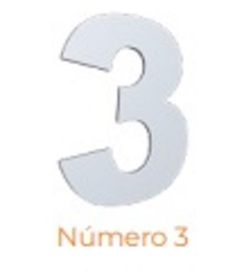 Imagem de Numero adesivo 3 Branco 130 mm - Aluminio Leve