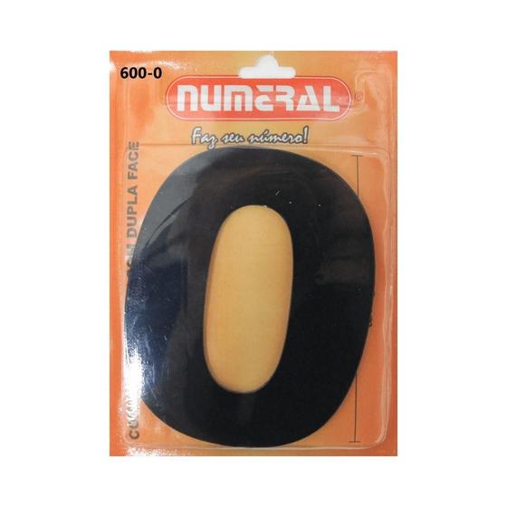 Imagem de Número Residencial 0 Numeral Em ACM Preto
