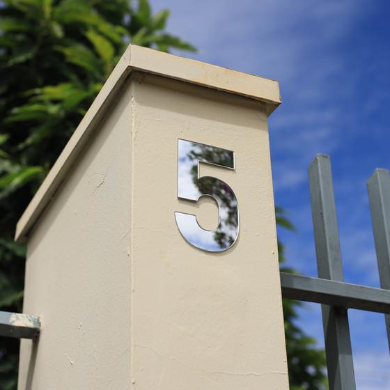 Imagem de Números residenciáis número residencial 13 cm prata - 5