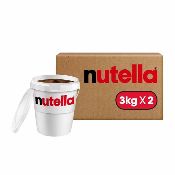 Imagem de Nutella Creme De Avelã Kit Com 2 Baldes 3kg Cada Nutella