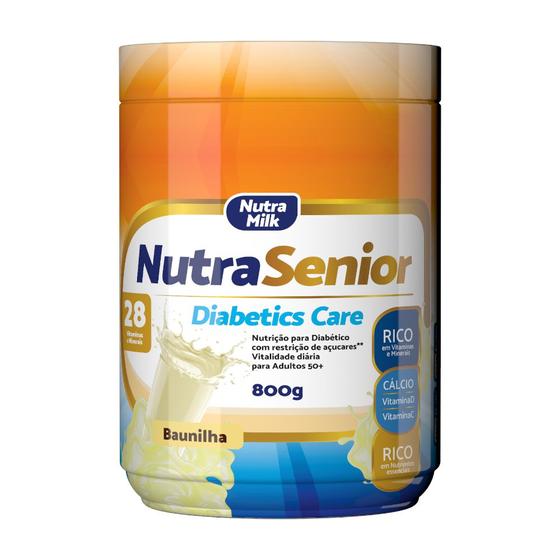 Imagem de Nutra Senior Adulto 50+ Diabetics Care Complemento Alimentar 800g - 28 Vitaminas e Minerais