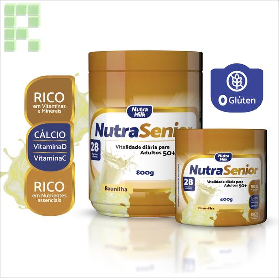 Imagem de Nutra Senior Adulto 50+ Suplemento Alimentar Completo rico em Vitaminas e Minerais - pote 800g