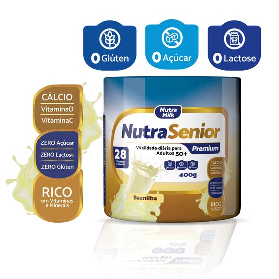 Imagem de Nutra Senior Premium 50+ - Suplemento Alimentar Rico em Vitaminas e Minerais - Zero Lactose