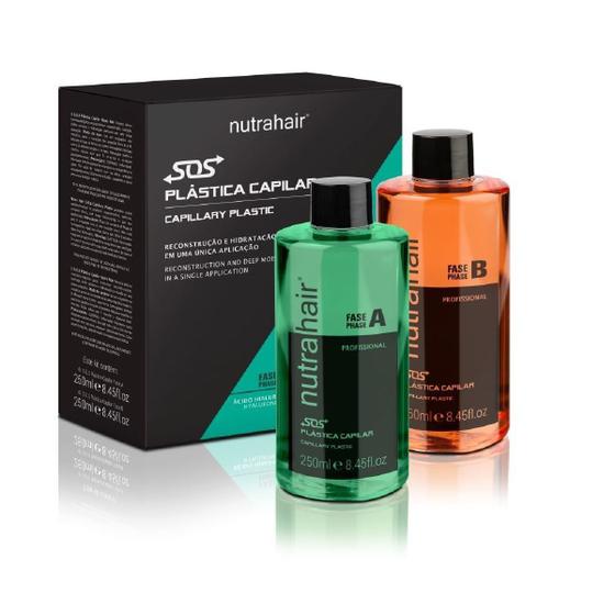 NUTRAHAIR KIT SOS PLASTICA CAPILAR FASE A e B 250ML Kit de Tratamento