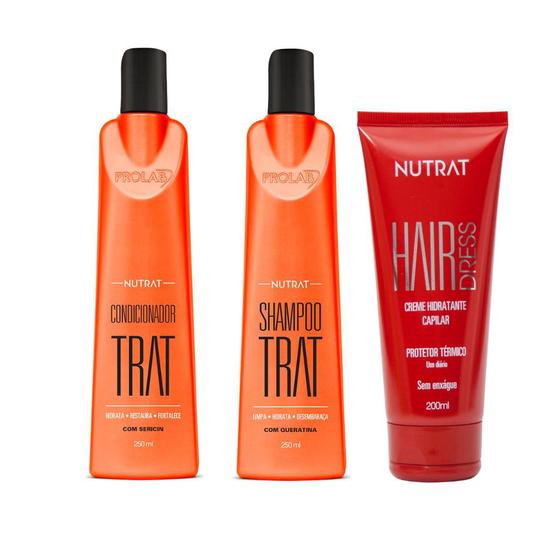 Imagem de Nutrat kit shampoo + condicionador trat + hair dress 