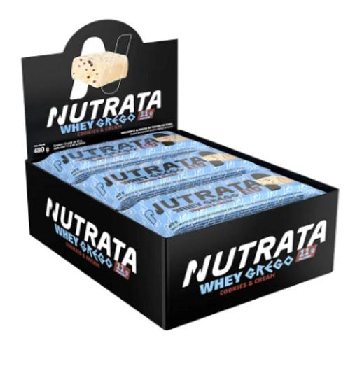 Imagem de Nutrata whey grego 40g display c/ 12 barras - cookies & cream