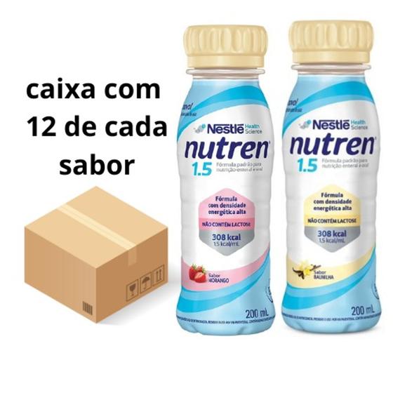 Imagem de Nutren 1.5 200 Ml Nestlé, Kit C/24 Frascos (escolha O Sabor)