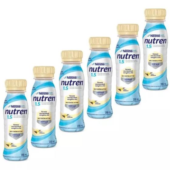 Imagem de Nutren 1.5 Nestlé, Kit C/ 6 Unid. 200ml (escolha O Sabor)